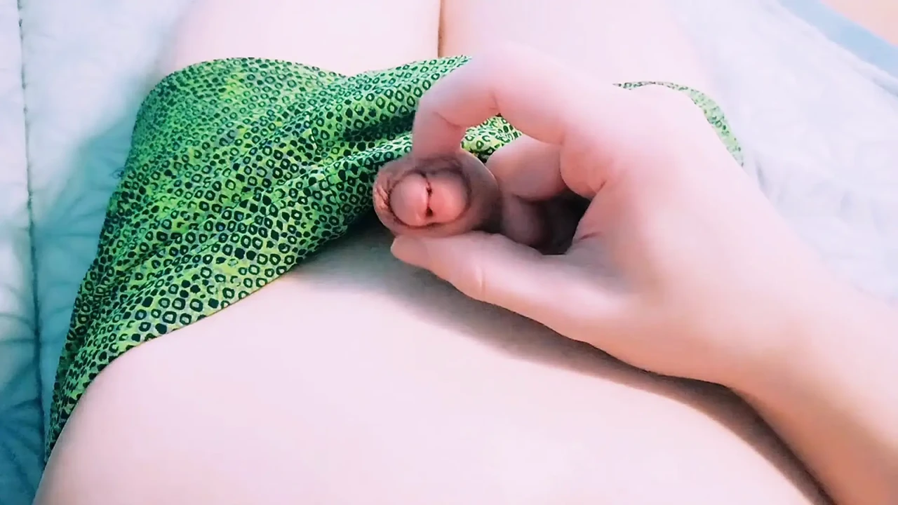 Guy in Beautiful Green Swimming Trunks Erotically Massages His