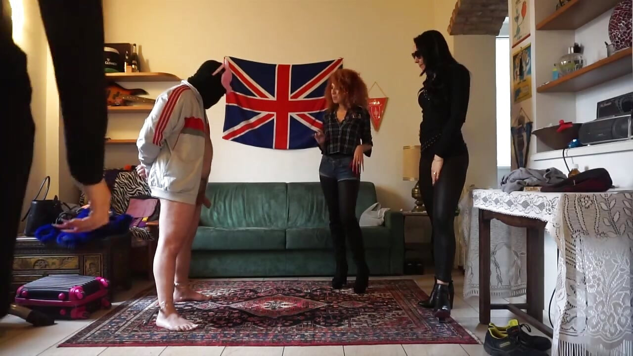 Femdom chicks love to kick their slave in balls
