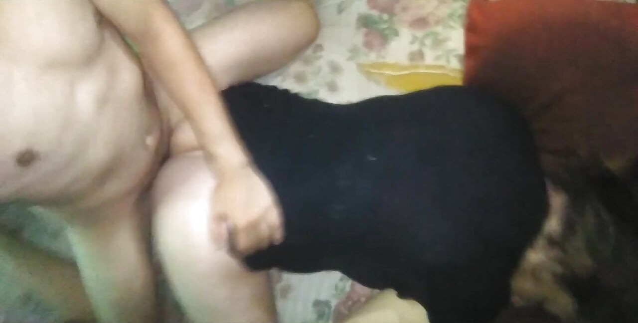 While Recording with the Cell Phone I Took Her From the Side with Her Black Dress Raised