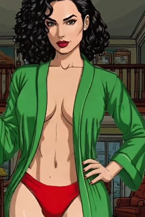 Americana MILF 2: dona de casa casada e dois grandes paus pretos. Caricatura. Cômico