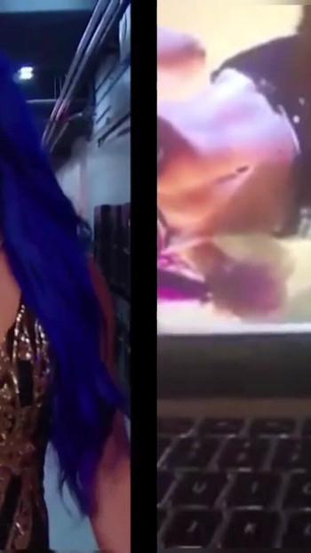 Powerful moment from "WWE Sasha Banks Cum Compilation"