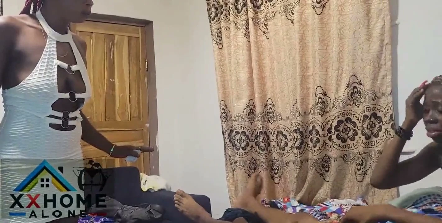 African Mother Share Her Boyfriend with Her Step Daughter in This Hot Threesome