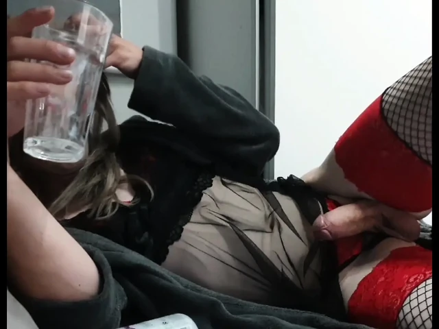 Sissy tasting own cum