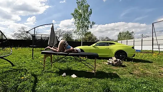Ein süßer schwanz platzte am ende, schwanz