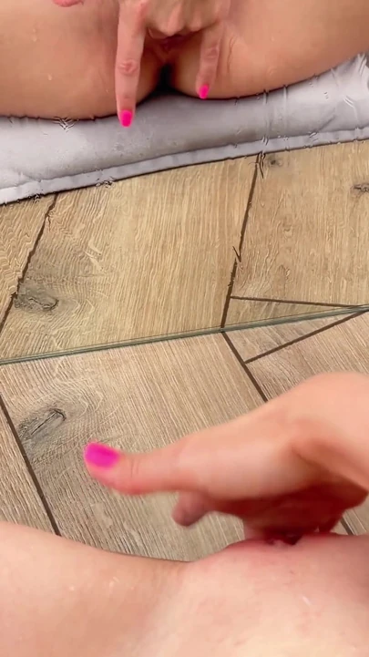 Explosive Mirror Squirt: Blonde POV Fingers Pussy Till Drops Run Down Reflection