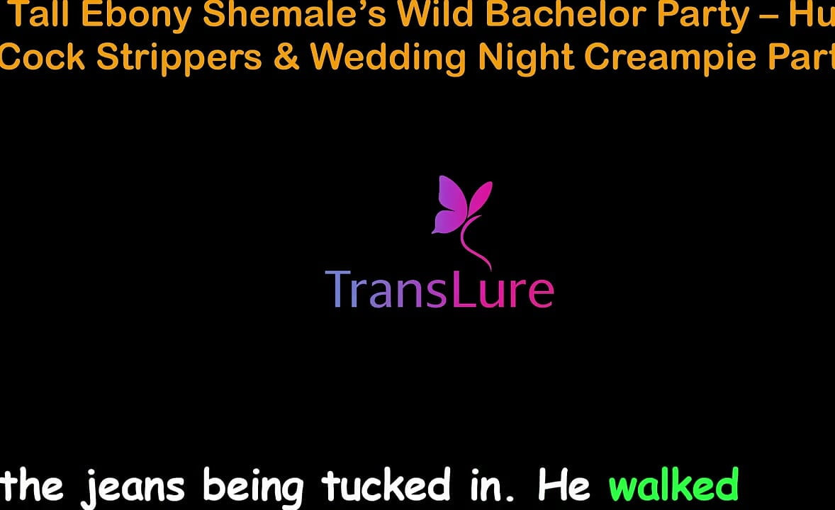 Historia de sexo en audio inglés - fiesta salvaje de soltero de la travesti de ébano alta - strippers de polla enorme y preñada en la noche de bodas - 3