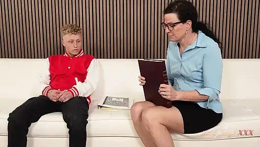 AuntJudysXXX - Tall Mature Teacher Beth McKenna Fucks Her Jock Student