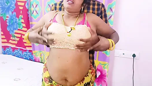 Hintli kadın kocasını sikiyor Telugu edepsizce konuşuyor.