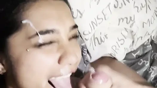I Cum on the Face of My Asian Girlfriend with Huge Tits - Yasmina Khan and Brady Bud