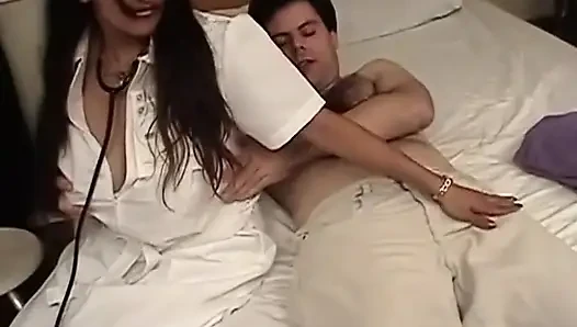 Huge natural boobs threesome pussy fucking...cum on ass
