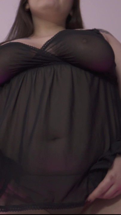 SH Her panties are covered in cum after a creampie while she fucks him with a strap-on