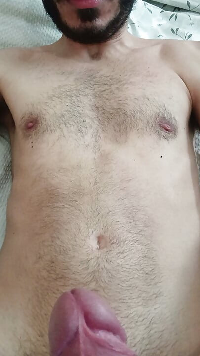 Cumshot on chest solo masturbation