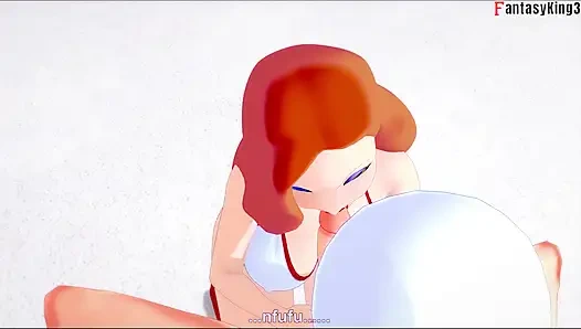 Jessica Rabbit blowjob in public pool