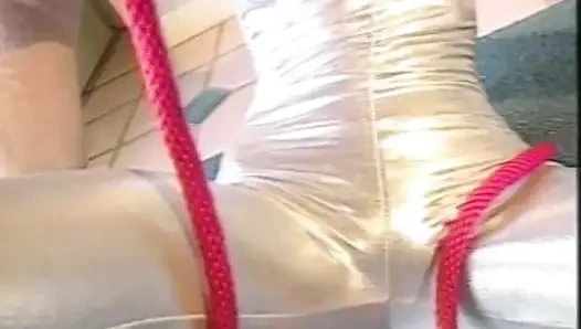 Busty mistress teases her sex slave stud before he fucks her doggy style