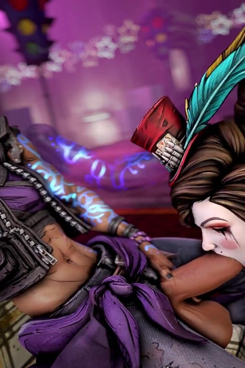 Two Scavenging Sluts Licking on a Big Breast Transgender BBC, Mad Moxxi Deepthroating Amara’s Cock