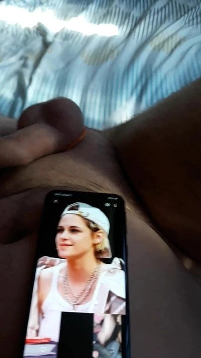 Busting my balls to goddess Kristen Stewart 2, self busting