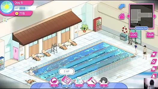 Ep-1 lifeguard holic! NTR Hentai game gameplay! I got a swimming pool and there are many hot girls!