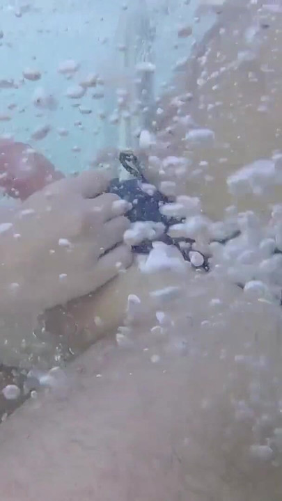 Memorable moment from "Teen student masturbate my cock in a public pool in front of everyone - it's very risky with people"