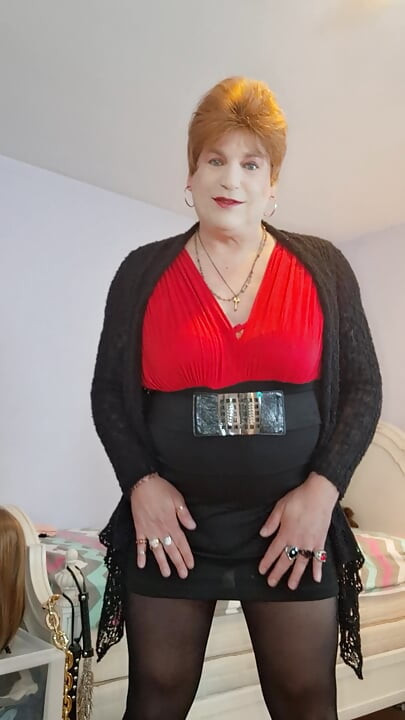 Date night with a granny tranny wife!
