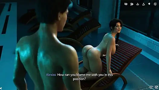 Pembersihan tengah malam bareng alyssia berujung kencan pribadi di pinggir kolam renang (gameplay 3d)