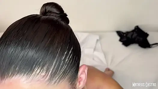 18-year-old Girl with a Big Ass Had Sex with the Neighbor Until She Squirted