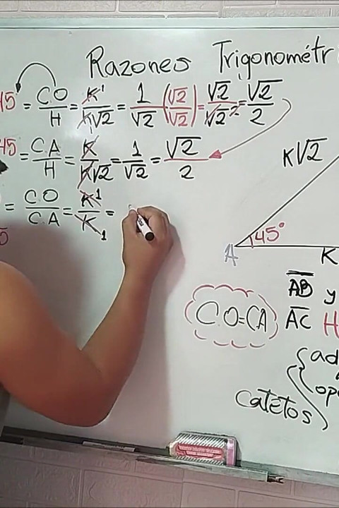 16 Trigonometria: 45 Ângulo - Razões Trigonométricas