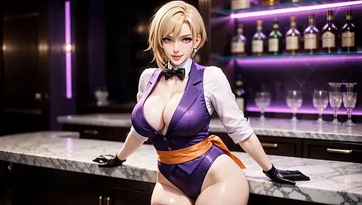 King kof - bartender seksi lagi asik fingering memeknya sendirian sampai muncrat banyak banget