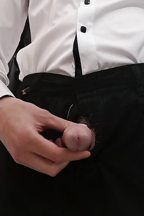 A selection of a peeing man with a thick hairy dick