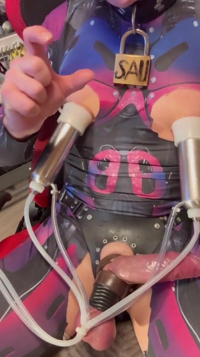 Epic moment from "Extreme Nipple Pumping Tit Milking Pig"