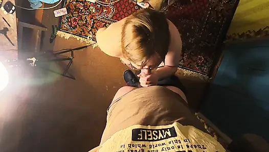 He came all over my face and chest