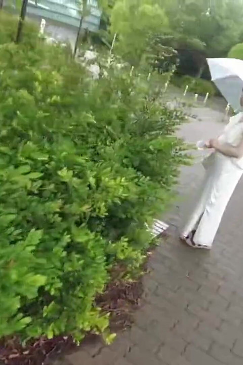 Steamy T Back Stroll with a First Time Outdoor Peach That Drives Nonstop Release Part.1