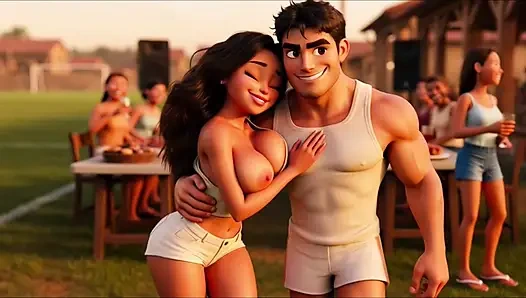 Красивая молодая Наталья теряет свою девственность перед своим сильным соседом после интенсивной ночи, полной чистой страсти