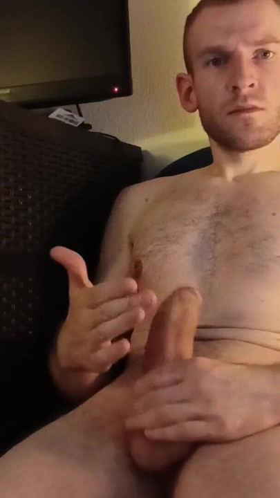 Captivating moment from "Big guy masturbate at the hotelroom"