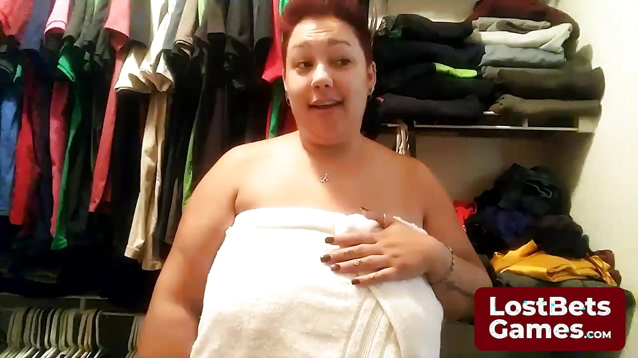 The final strip game loser, left in just her bra