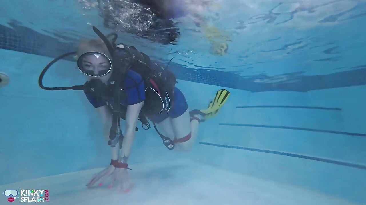 Bound Beneath the Surface - Scuba Tease & Rope Play in Vintage Wetsuit
