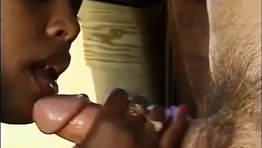 Black and white threesome cock sucking pussy licking pussy fucking