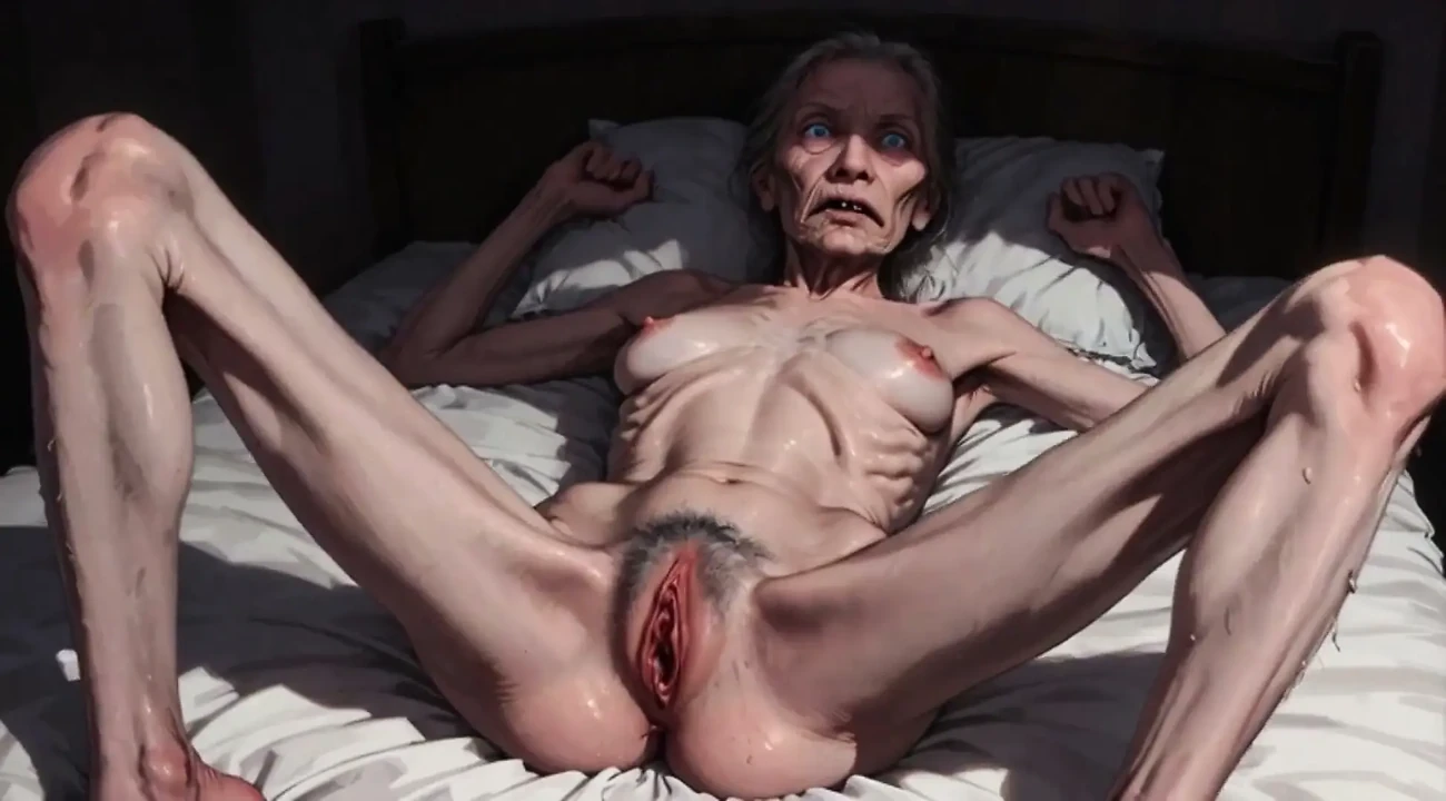 Very Old Skinny Granny Solo Session - Rubbing My Thin Hairy Wet Pussy Until I Cum