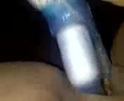 Fucking her toy hard