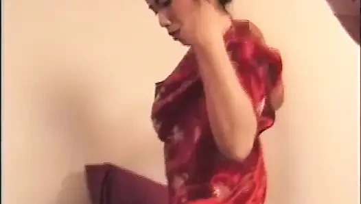 Hairy cock in hairy pussy...cum in Asian mouth