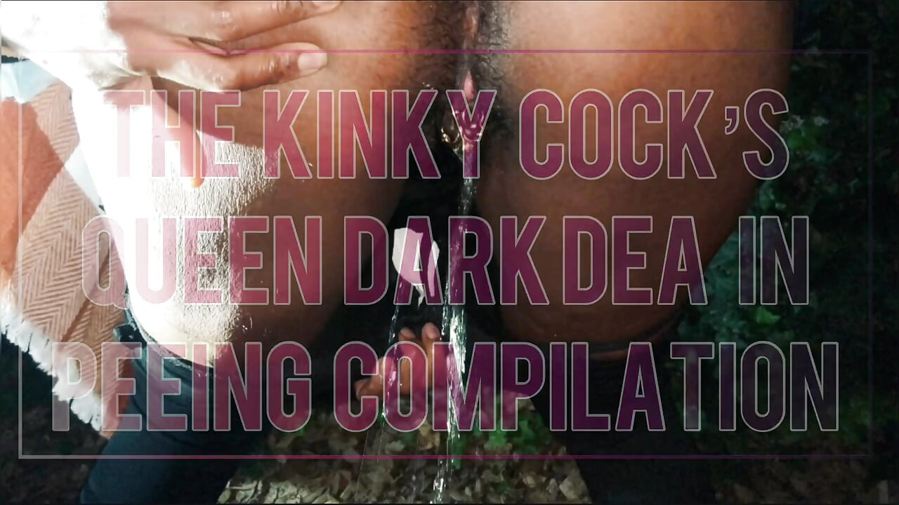 आउटडोर संकलन पेशाब करते हुए कामुक रंडी रानी "डार्क डीए"