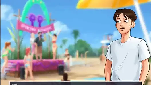 Summertime saga: college boobs competition at the beach ep 204