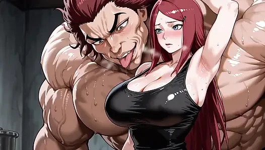 Yujiro (Baki) x Kushina (Naruto)