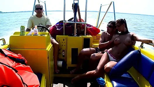 Hot Vacation Babes Wild Outdoor DP Fucking