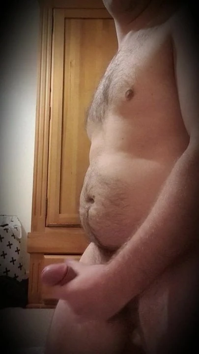 Young man slow motion cum