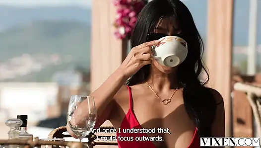 VIXEN perfekt natürliches, atemberaubendes schätzchen emiri momota hat intensive multiple orgasmen