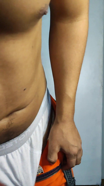 Must-see moment from "I play with my huge bulge until I moan an orgasm"