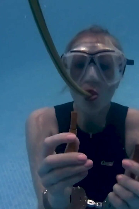 Underwater Bondage, Kink & Cum in My Tight Wetsuit