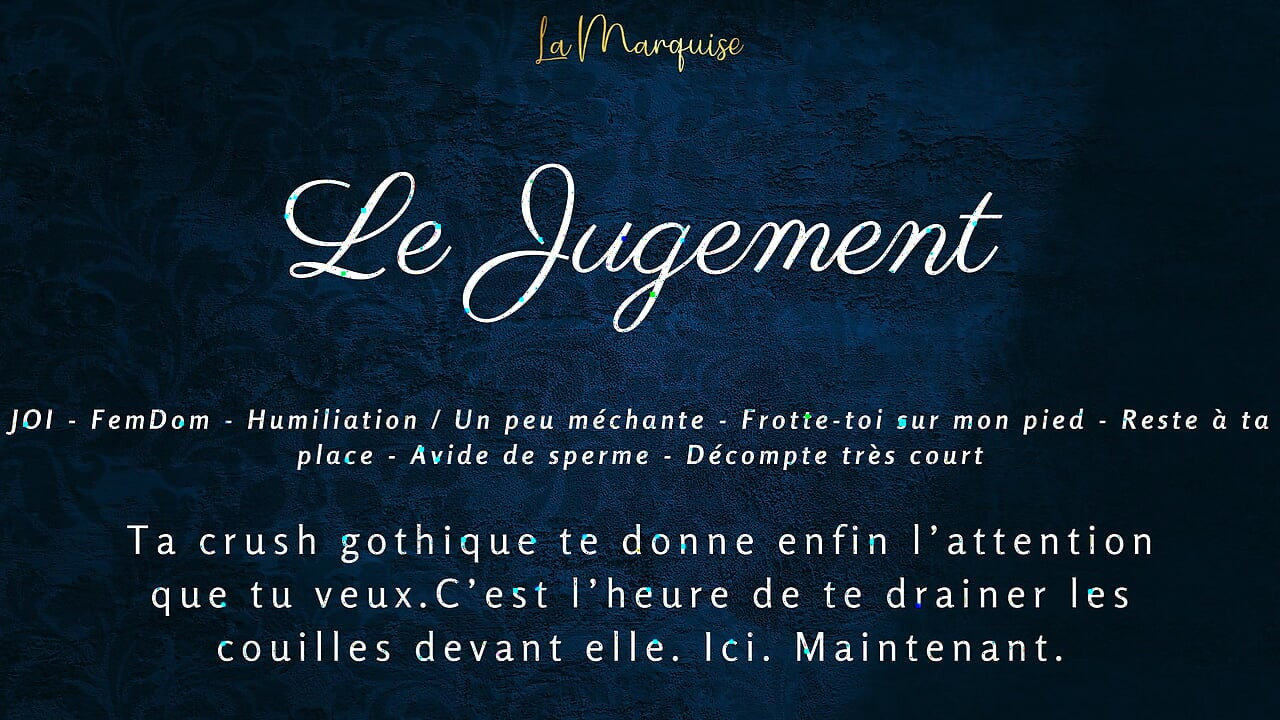 [French Audio Porn] Your gothic crush makes you empty yourself in front of her