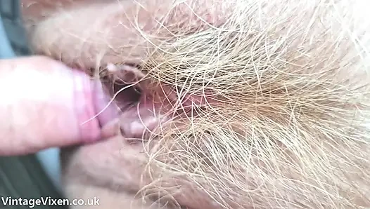 Cheating Slut Wife Permits Tiny Penis Cuck Husband to Fuck her Hairy Cunt While She Messages Lover for Real Sex