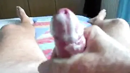 huge thick load of creamy cum with precum